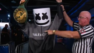 Marshmello Met The Bella Twins And Won The 24/7 Championship Backstage At WWE Smackdown