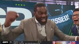 Randy Moss Was So Excited To Put His Son’s Catch Against Alabama On ESPN’s ‘Mossed’
