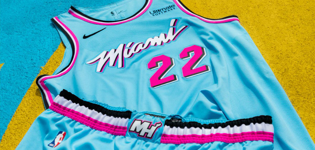 blue and pink miami heat jersey