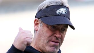 An Eagles Fan Crashed Doug Pederson’s Press Conference To Ask A Question About Eli Manning