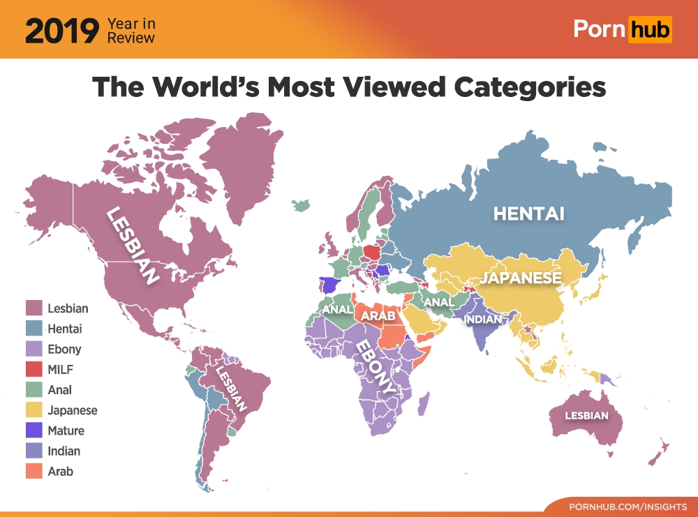 maps pornhub insights 2019 year review most viewed categories