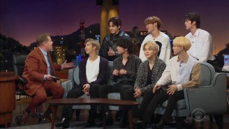 BTS Talk About The Grammys And Perform ‘Black Swan’ Barefoot On ‘The Late Late Show’