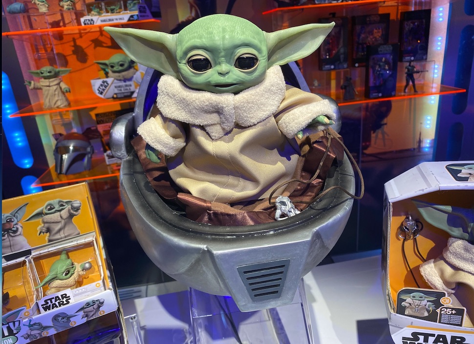 Baby Yoda busting out at Toy Fair New York