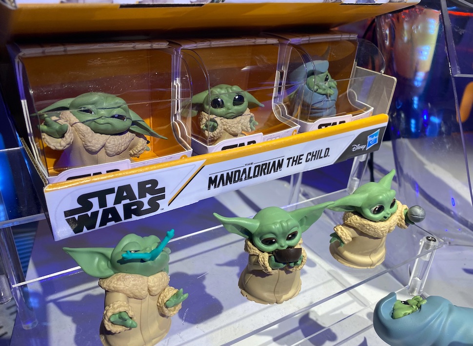 Baby Yoda busting out at Toy Fair New York