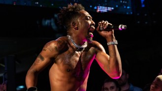 Desiigner Fell Off A Stage Onto James Harden During A Performance In Las Vegas