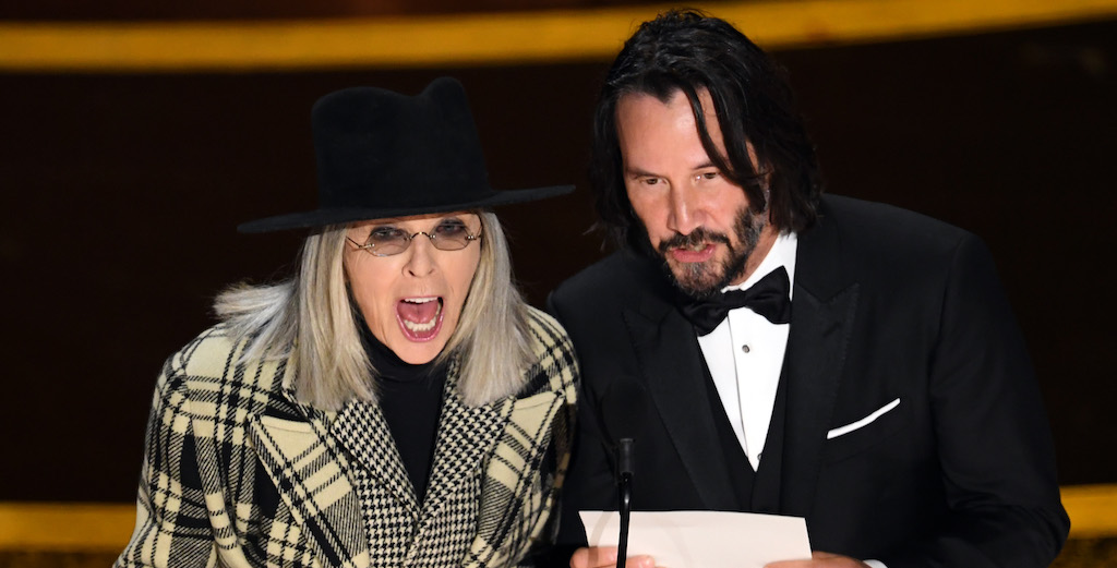 Keanu Reeves And Diane Keaton’s Onstage Oscars Banter Got Reactions