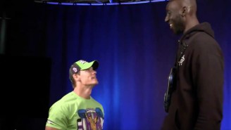 John Cena And The Miz Met Their Biggest Fan When Celtics Center Tacko Fall Went To Smackdown