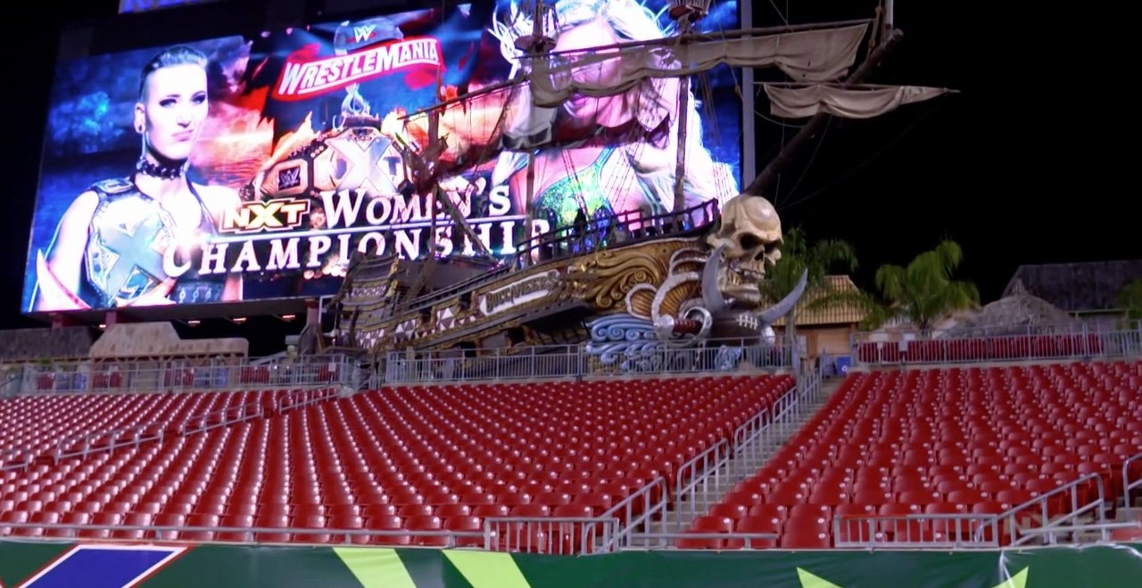 WrestleMania 36 empty stadium