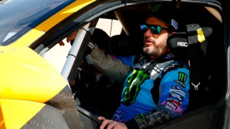 Rally Driver Ken Block Discusses Getting Behind The Wheel And Going Head-To-Head With Idris Elba