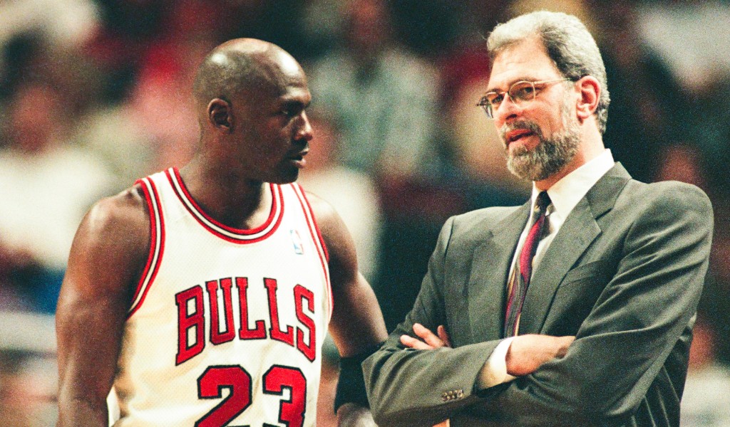 Chicago Bulls Coach Phil Jackson And Michael Jordan, 1993 Sports