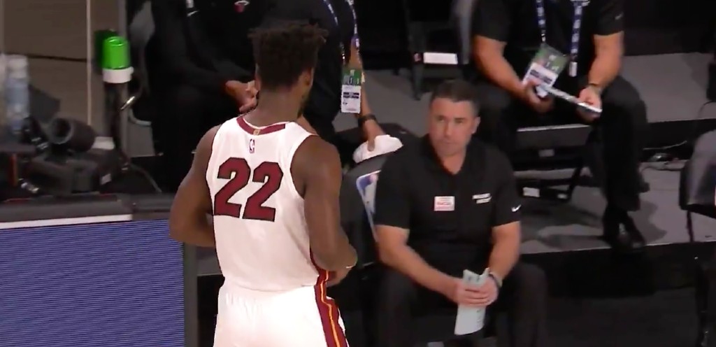 Jimmy Butler tried to play in jersey with no name on back