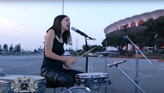 Haim Perform ‘Gasoline’ From The Forum’s Empty Parking Lot On ‘Kimmel’