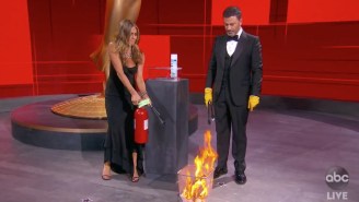Jennifer Aniston Putting Out A Fire Was The Best Way To Begin Tonight’s Sure-To-Be-Messy Emmys