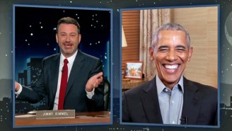 Jimmy Kimmel Managed To Stun Obama With A Raunchy Question In The Middle Of A Trump-Roasting Interview
