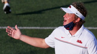 Lane Kiffin Celebrated A Touchdown By Launching A Clipboard To Mars