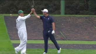 Watch Jon Rahm Make An Ace Skipping The Ball Across The Pond On 16 At Augusta National