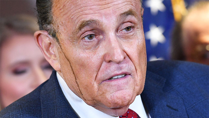 Rudy Giuliani's Hair Dye Ran Down His Face, And The Internet Had Jokes