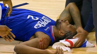 Kawhi Leonard Left The Game Bloodied After Colliding With Serge Ibaka
