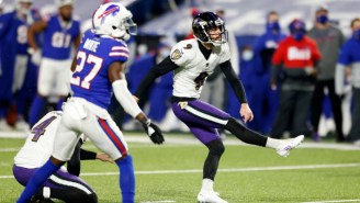 Ravens Kicker Justin Tucker Doink’d Twice In The First Half Against The Bills