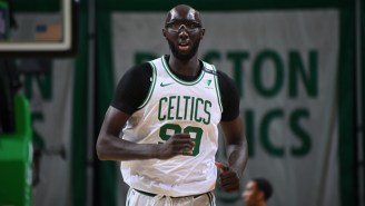 Tacko Fall Banked In A Long Two And Boston’s Bench Went Ballistic