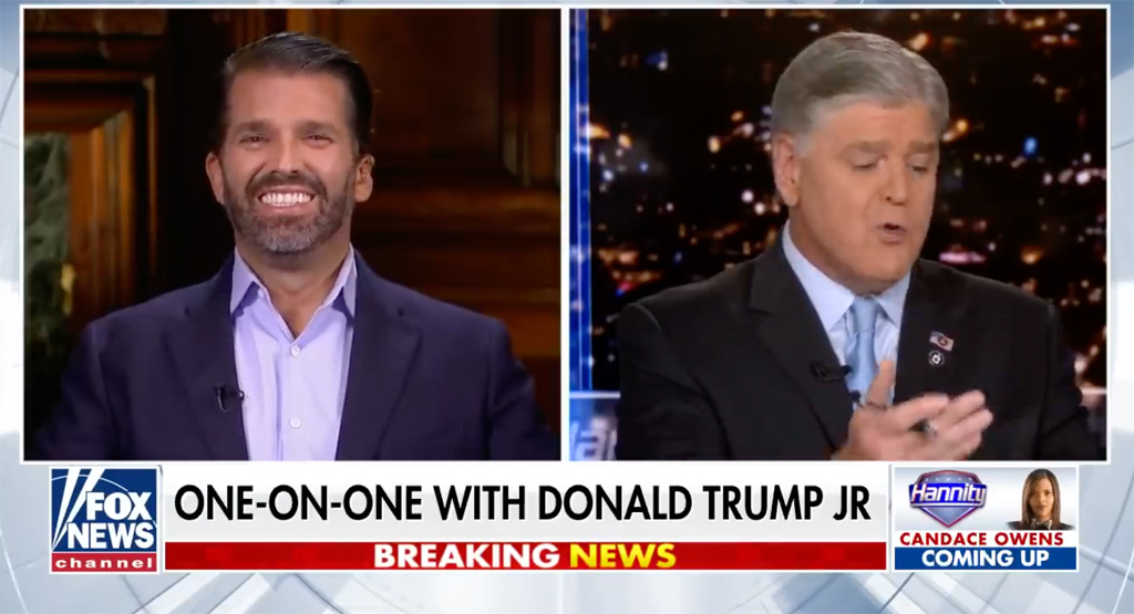 Don Jr. Had Something He Was Itching To Say & Sean Hannity Cut Him Off