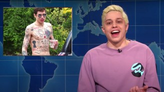 Pete Davidson Talked Valentine’s Day, Britney Spears And Made Fun Of His Own Tattoos On ‘SNL’