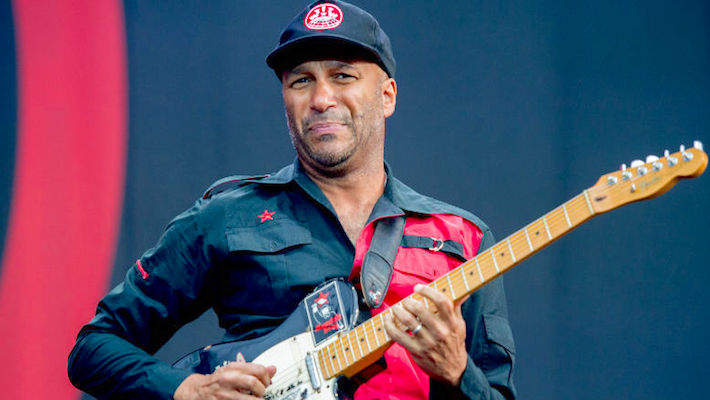 Tom Morello tackled by security during Rage Against the Machine show