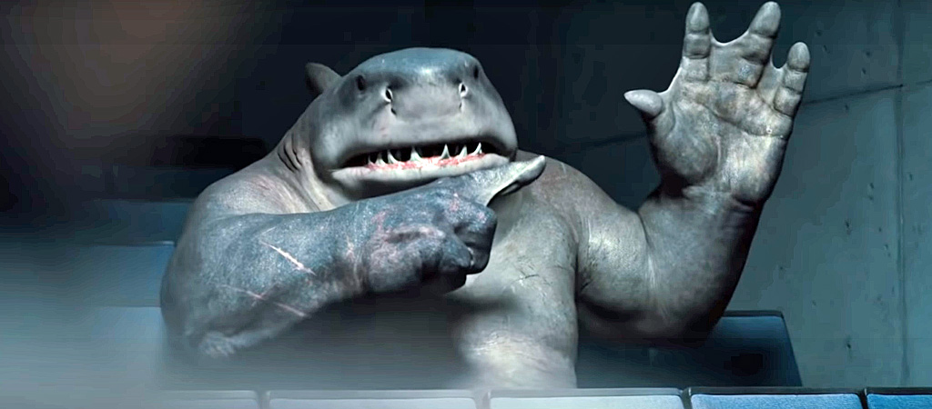James Gunn Has Explained Why King Shark S The Suicide Squad Design Differs From The Comics And How He Got Stallone For The Role - shark bait bucket roblox