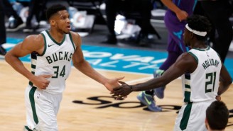 Jrue Holiday Compared Giannis Dunking On Centers To ‘Godzilla Vs. King Kong’