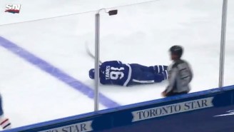 Maple Leafs Star John Tavares Was Stretchered Off The Ice After A Knee To The Head Against Montreal