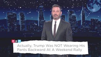 Jimmy Kimmel Poked Some Fun At Trump’s Weekend Rally And Confirmed That His Backwards-Seeming Pants Were ‘Just A Revolting Illusion’