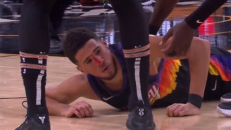 Devin Booker And Patrick Beverley Went To The Locker Room After Headbutting Each Other