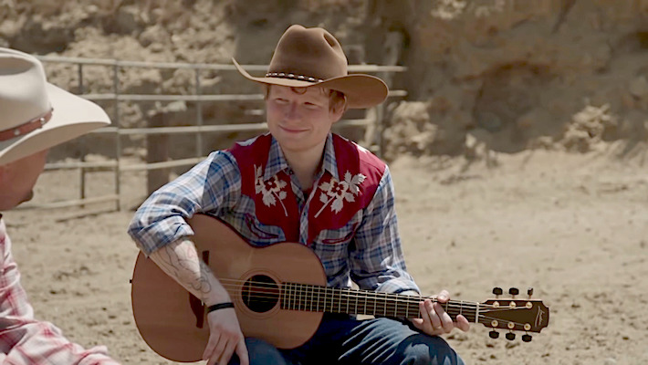 Ed Sheeran Becomes A Cowboy On 'The Late Late Show'