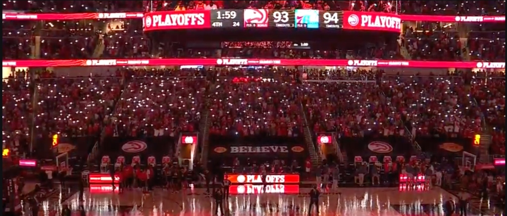 A Poorly-Timed Power Outage Happened Late In Game 6 Of Hawks-Sixers