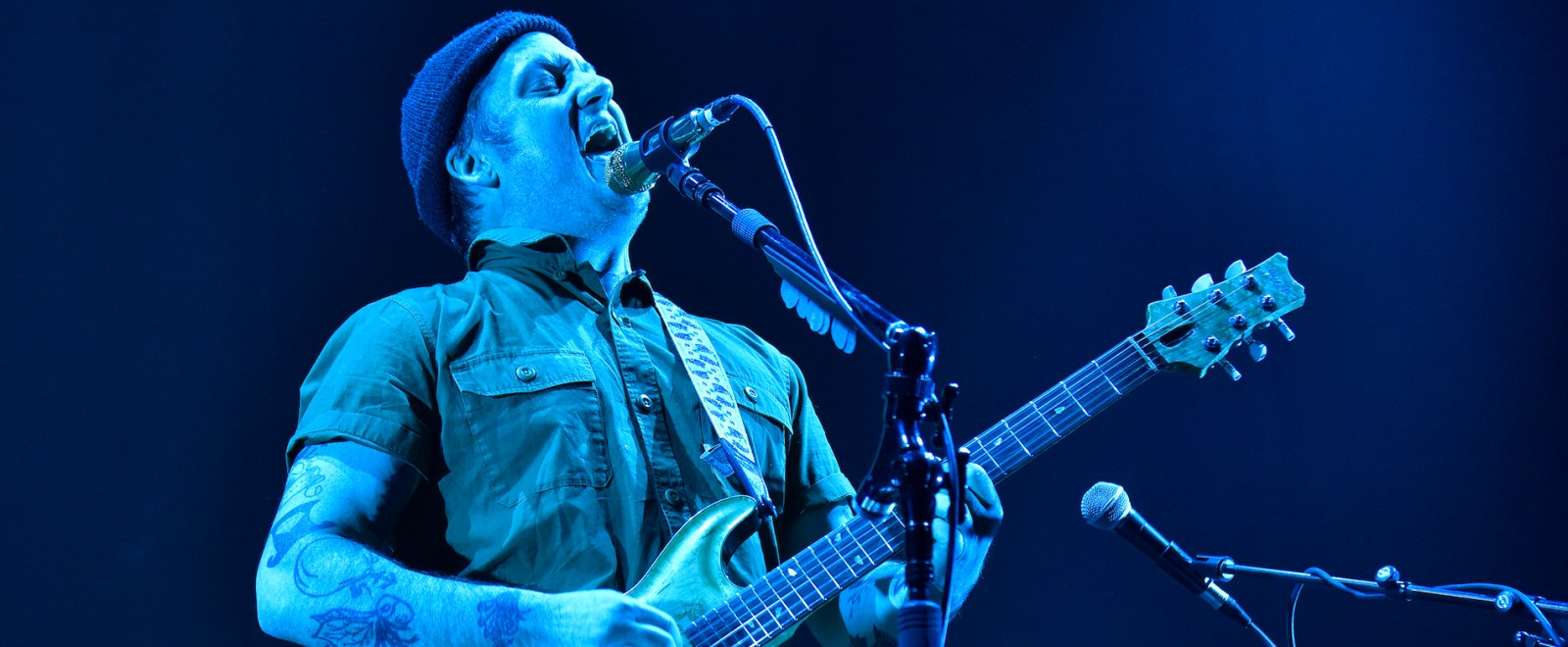 Simon O'Connor of the band Modest Mouse performs on stage at
