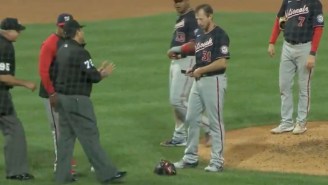 Max Scherzer Responded To Accusations Of Using Sticky Stuff By Taking Off His Hat And Unbuckling His Pants
