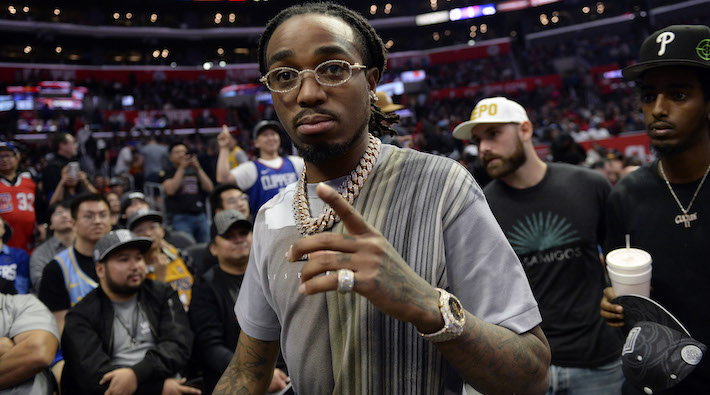 Quavo Celebrate Atlanta Hawks Philadelphia 76ers