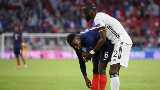 Antonio Rudiger Appeared To Bite Paul Pogba’s Back During Germany-France