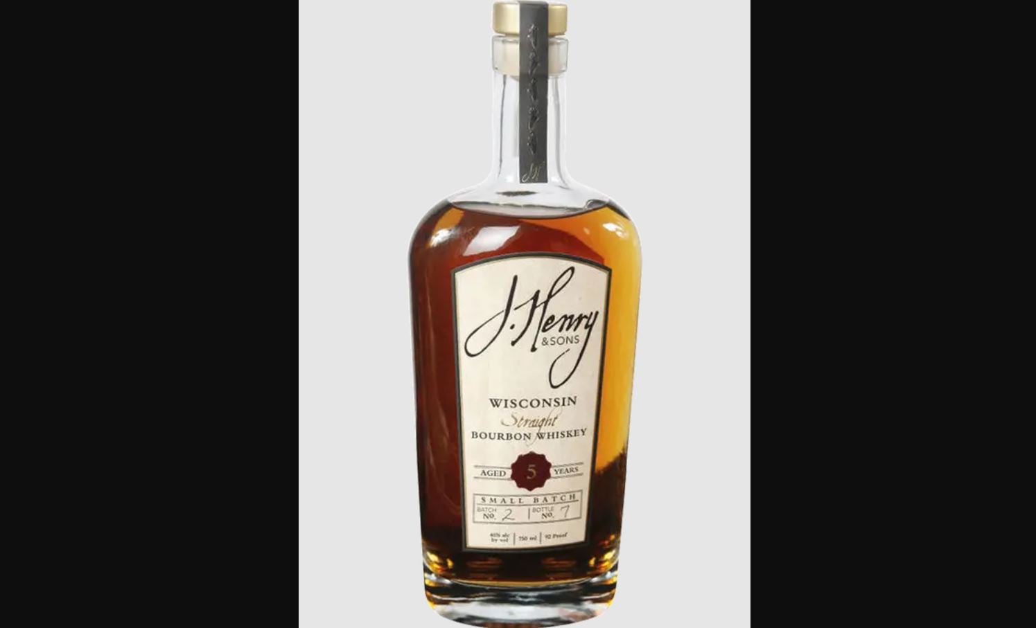 J. Henry Sons Bourbon Bottle
