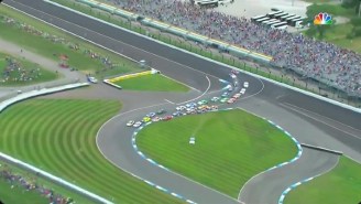Chase Briscoe Took A Shortcut Through The Grass Then Spun Denny Hamlin In A Crazy Last Lap At Indy