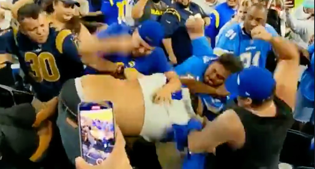 NFL 2022: LA Rams Vs Buffalo Bills, streaker flare protest, fan fight at  Rams v Bills game