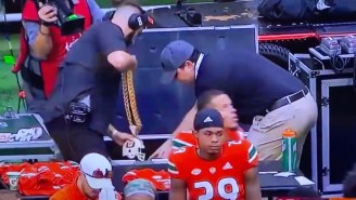 Miami Had To Put The Turnover Chain Away After A Fumble Was Overturned While Down By 27 To Alabama