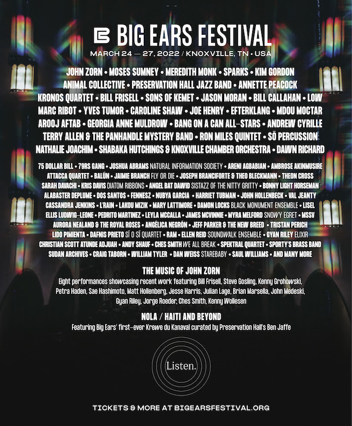 Big Ears Festival 2022 Lineup Andy Shauf, Moses Sumney, Kim Gordon