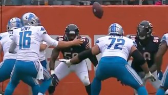 The Bears Defense Forced An Impossible Turnover Against The Lions Because Of A Disastrous Snap