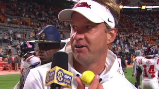 Lane Kiffin Got Hit With A Golf Ball As Tennessee Fans Protested A Call By Throwing Things On The Field Against Ole Miss