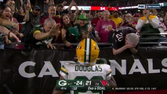 The Packers Beat The Cardinals On A Game-Ending Interception In The End Zone Where AJ Green Never Turned Around