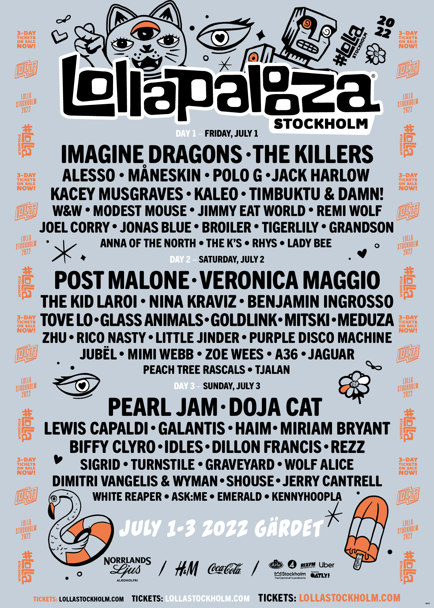 2022 Lollapalooza Schedule