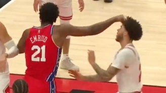 Joel Embiid Came Awfully Close To Accidentally Knocking Out Lonzo Ball