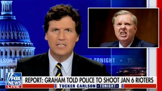 Tucker Carlson Is So Mad That Lindsey Graham Wanted Capitol Police To Shoot Jan. 6th MAGA Insurrectionists