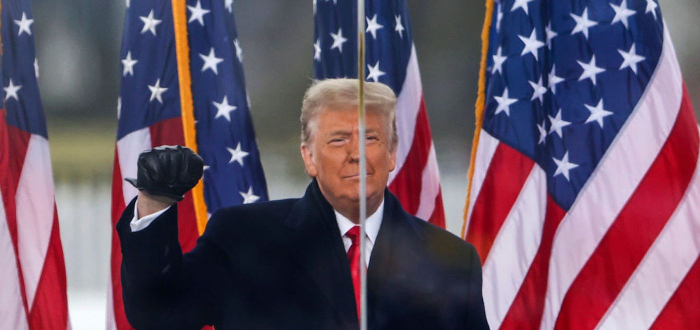 President Donald Trump speaks at the "Stop The Steal" Rally on January 06, 2021 in Washington, DC